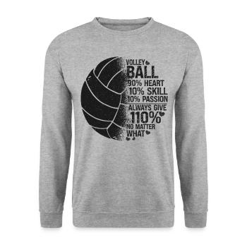 Volleyball Player Team Volleyball - Unisex Sweatshirt - salt & pepper - Front - Alina (178cm) & Michal (187cm)