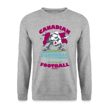 Canada Flag Kanada Flagge Ottawa Vancouver Fahne - Unisex Pullover - Weißgrau meliert - Vorne - Alina (178cm) & Michal (187cm)