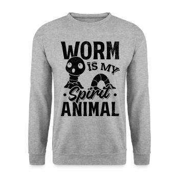 Nice Worm I Worm Is My Spirit Animal Worm - Unisex Sweatshirt - salt & pepper - Front - Alina (178cm) & Michal (187cm)