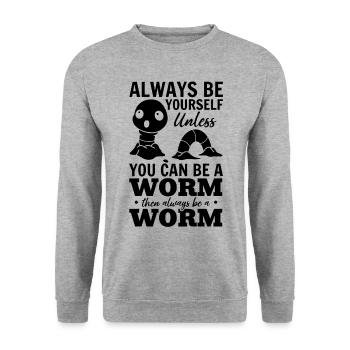 Beau ver je suis toujours toi-même, à moins que tu ne sois - Sweat-shirt Unisexe - gris chiné - Devant - Alina (178cm) & Michal (187cm)