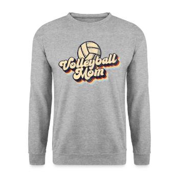 Volleyball Player Team Mom Mother - Unisex Sweatshirt - salt & pepper - Front - Alina (178cm) & Michal (187cm)