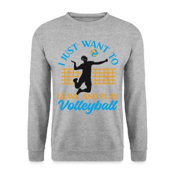 Équipe de volley-ball que je veux juste - Sweat-shirt Unisexe - gris chiné - Devant - Alina (178cm) & Michal (187cm)