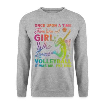Joueuse de volleyball Équipe Fille - Sweat-shirt Unisexe - gris chiné - Devant - Alina (178cm) & Michal (187cm)