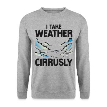 Meteorologist Weather Forecast - Unisex Sweatshirt - salt & pepper - Front - Alina (178cm) & Michal (187cm)