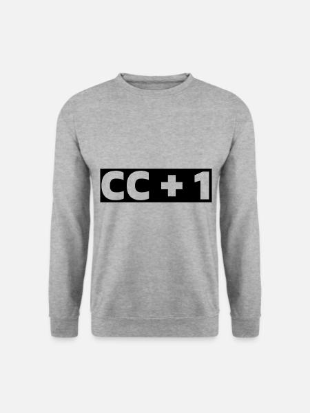 CC +1 Achterbahn Freizeitparks Adrenalinjunkies - Unisex Pullover - Weißgrau meliert