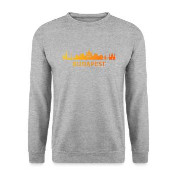 budapest hungary Magyarorszag , Hungary - Unisex Sweatshirt - salt & pepper - Front - Alina (178cm) & Michal (187cm)