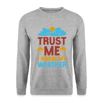 Meteorologist Weather Forecast - Unisex Sweatshirt - salt & pepper - Front - Alina (178cm) & Michal (187cm)