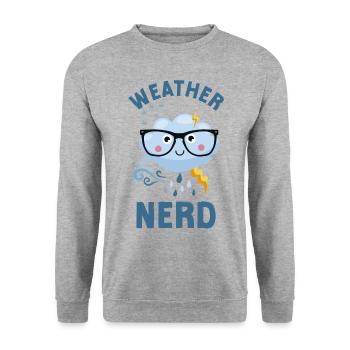 Meteorologist Weather Forecast - Unisex Sweatshirt - salt & pepper - Front - Alina (178cm) & Michal (187cm)