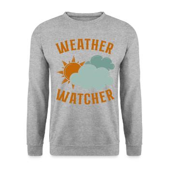 Meteorologist Weather Forecast - Unisex Sweatshirt - salt & pepper - Front - Alina (178cm) & Michal (187cm)