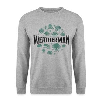Meteorologist Weather Forecast - Unisex Sweatshirt - salt & pepper - Front - Alina (178cm) & Michal (187cm)