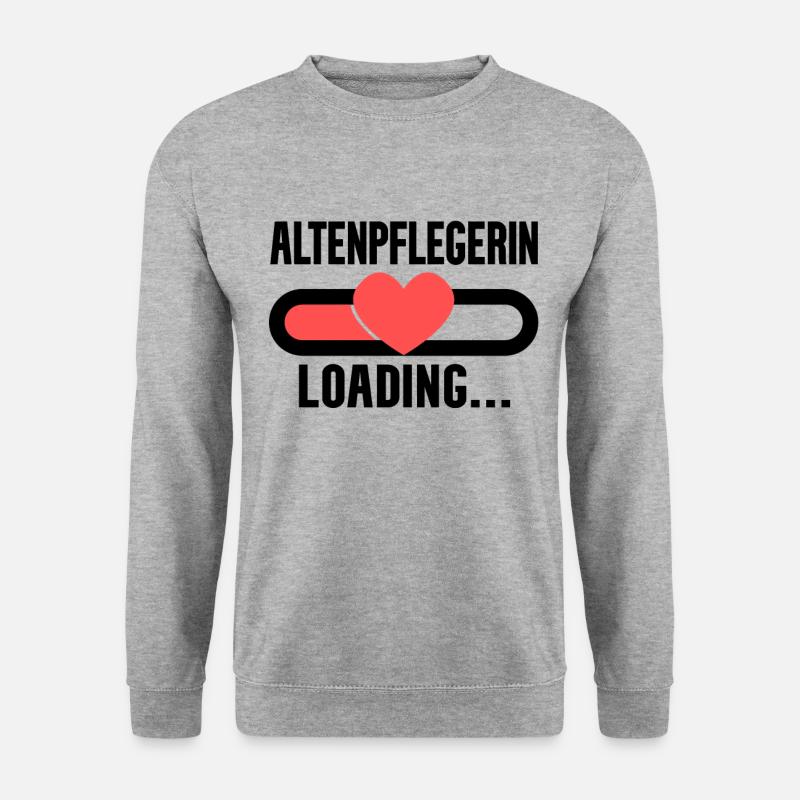 Altenpflegerin Loading - Unisex Pullover - Weißgrau meliert