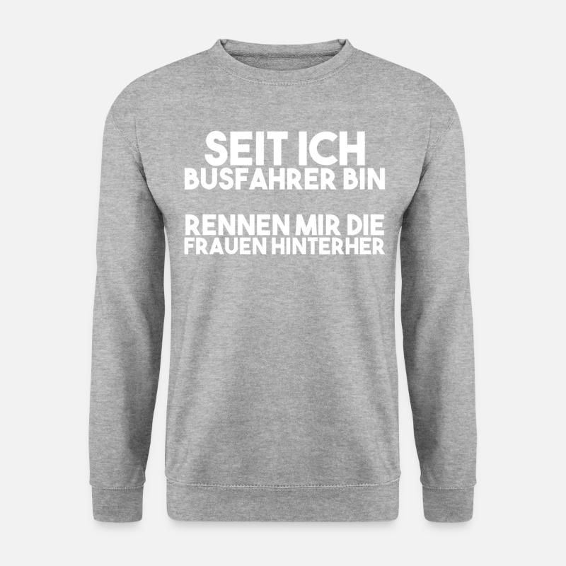 Busfahrer Spruch - Unisex Pullover - Weißgrau meliert