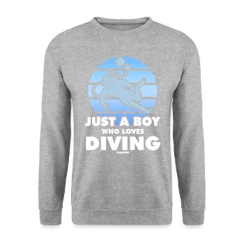 Juste un garçon qui aime la plongée - Sweat-shirt Unisexe - gris chiné - Devant - Alina (178cm) & Michal (187cm)