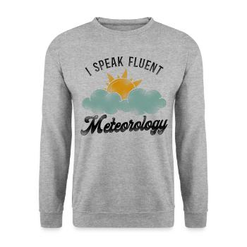 Météorologue Prévisions météorologiques - Sweat-shirt Unisexe - gris chiné - Devant - Alina (178cm) & Michal (187cm)