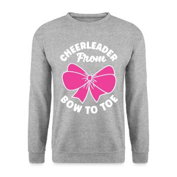 Cheerleader From Bow To Tow Cheerleading Cheerdanc - Unisex Pullover - Weißgrau meliert - Vorne - Alina (178cm) & Michal (187cm)