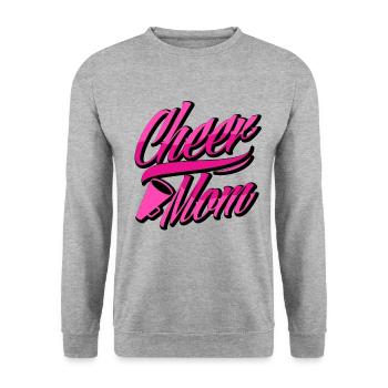 Cheer Mom Cheerleading Cheerleader Cheerdance Gymn - Unisex Pullover - Weißgrau meliert - Vorne - Alina (178cm) & Michal (187cm)