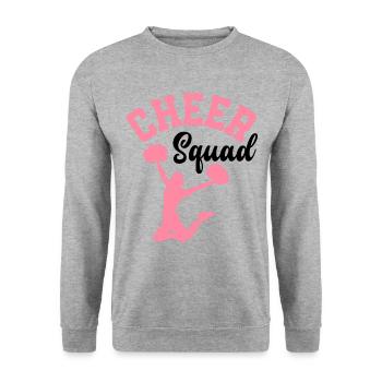 Cheer Squad Cheerleader Cheerleading Cheerdance Gy - Unisex Pullover - Weißgrau meliert - Vorne - Alina (178cm) & Michal (187cm)
