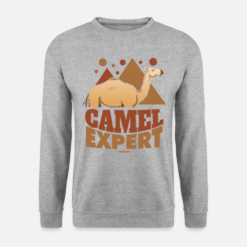 Camel Expert - Unisex Pullover - Weißgrau meliert