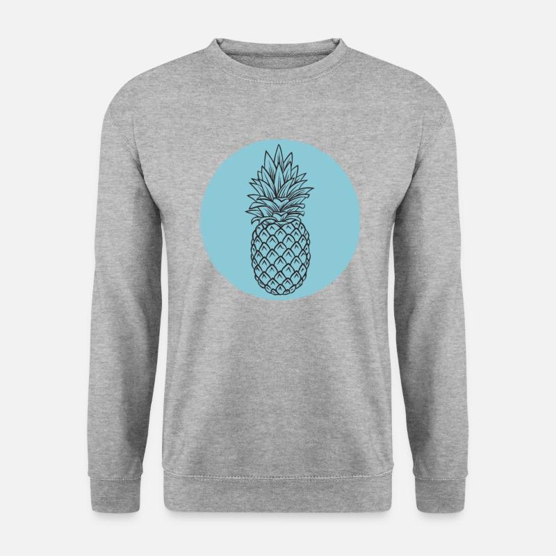 Ananas - Unisex Pullover - Weißgrau meliert