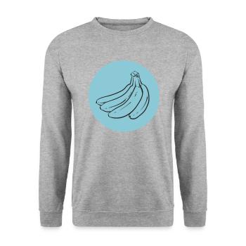 Banana - Unisex Sweatshirt - salt & pepper - Front - Alina (178cm) & Michal (187cm)