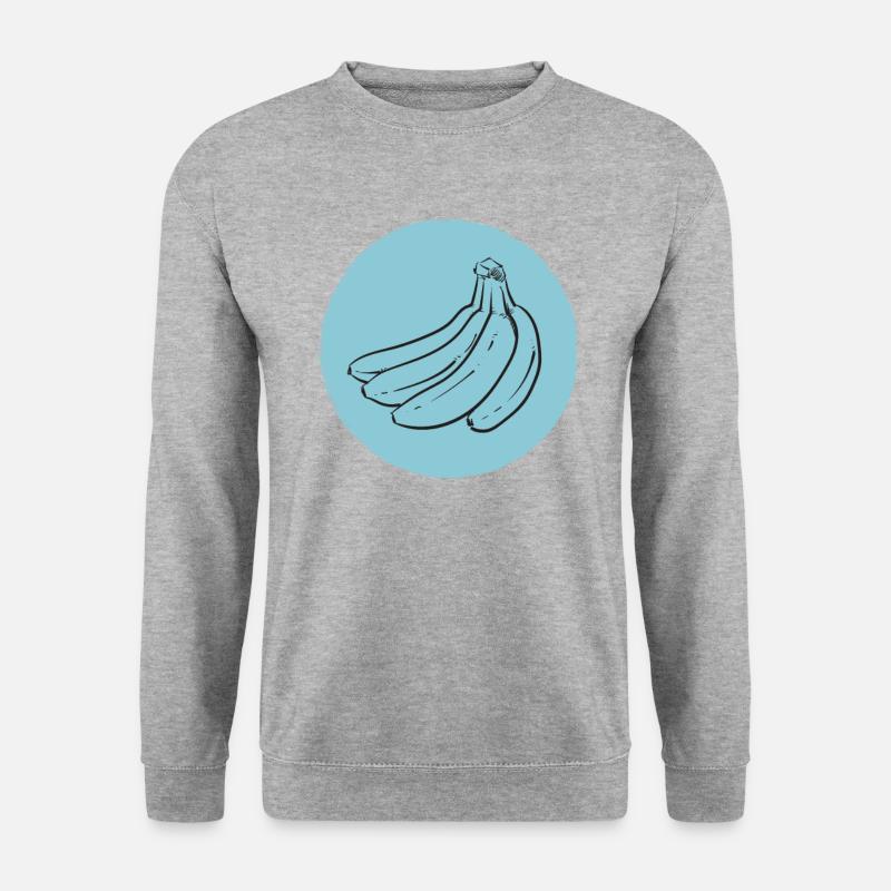 Banane - Unisex Pullover - Weißgrau meliert