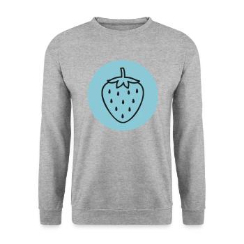 Fraise - Sweat-shirt Unisexe - gris chiné - Devant - Alina (178cm) & Michal (187cm)