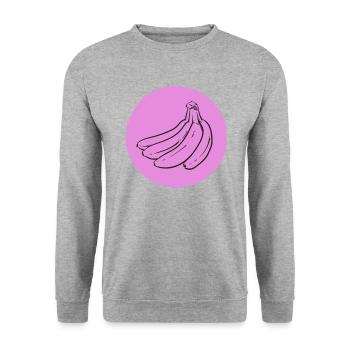 Banana - Unisex Sweatshirt - salt & pepper - Front - Alina (178cm) & Michal (187cm)