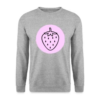 Fraise - Sweat-shirt Unisexe - gris chiné - Devant - Alina (178cm) & Michal (187cm)