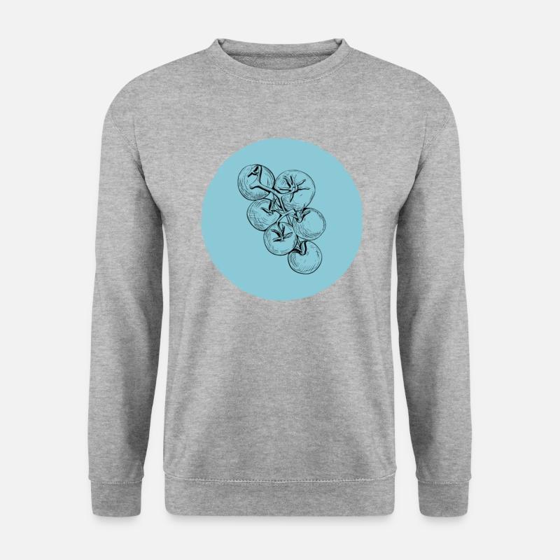 Cocktailtomaten - Unisex Pullover - Weißgrau meliert