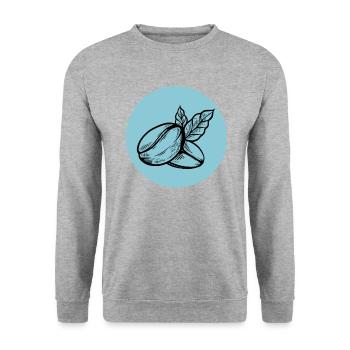 Coffee Coffee Bean - Unisex Sweatshirt - salt & pepper - Front - Alina (178cm) & Michal (187cm)
