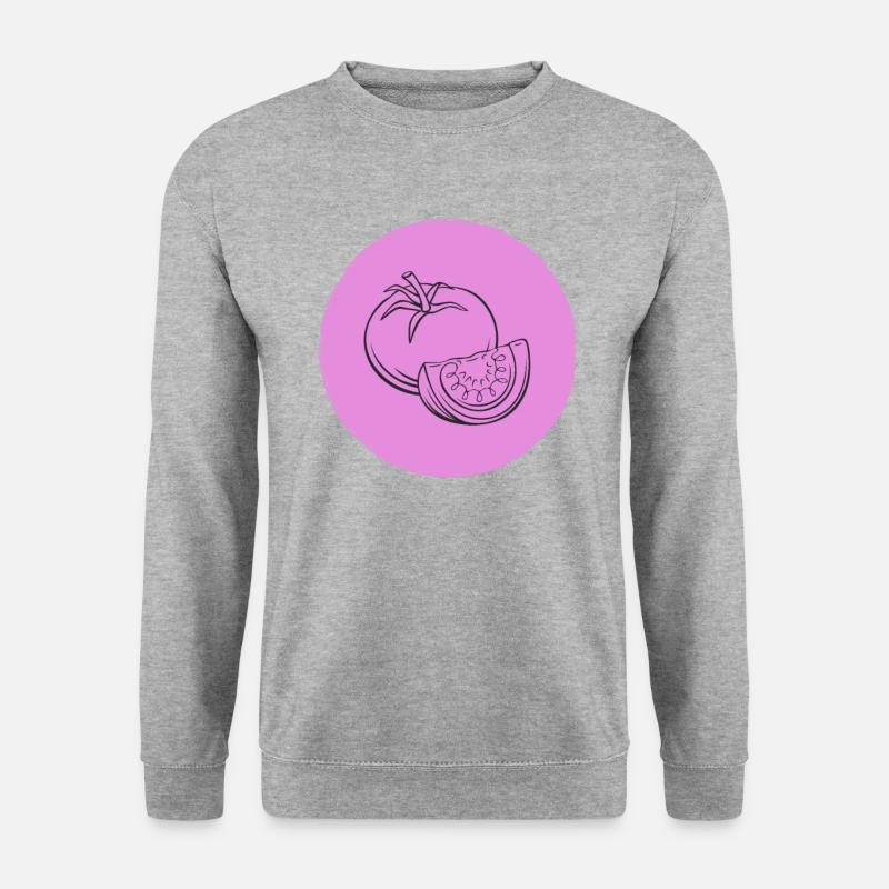 Tomate - Unisex Pullover - Weißgrau meliert