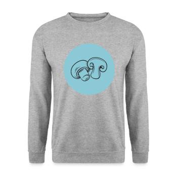 Mycètes - Sweat-shirt Unisexe - gris chiné - Devant - Alina (178cm) & Michal (187cm)