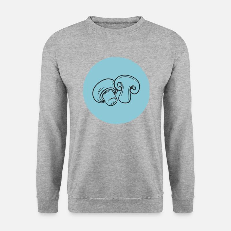 Pilze - Unisex Pullover - Weißgrau meliert