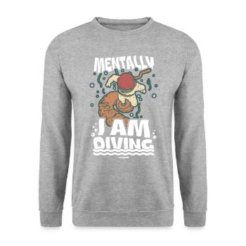 Dive - Unisex Sweatshirt - salt & pepper - Front - Alina (178cm) & Michal (187cm)