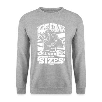 Cochon Cochon PorcLet Semer Des Cochons Cadeau - Sweat-shirt Unisexe - gris chiné - Devant - Alina (178cm) & Michal (187cm)