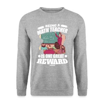 Mathematics - Unisex Sweatshirt - salt & pepper - Front - Alina (178cm) & Michal (187cm)