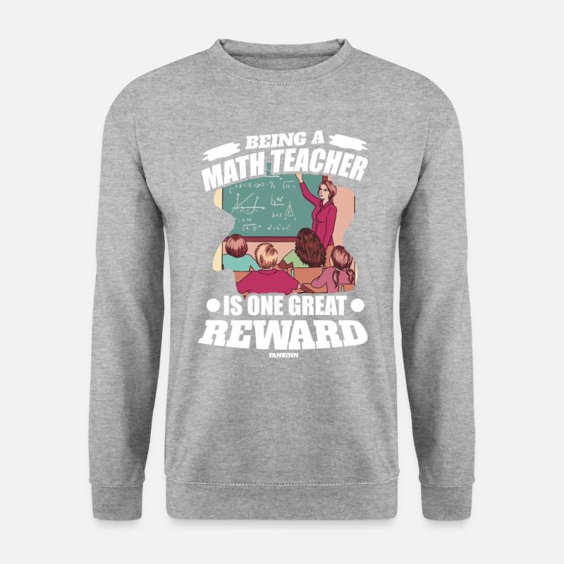 Mathematik - Unisex Pullover - Weißgrau meliert