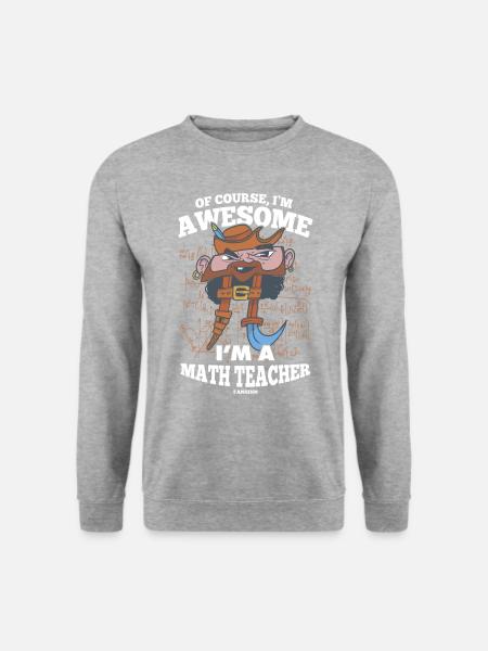 Mathematik Mathe Mathematiker Mathelehrer Geschenk - Unisex Pullover - Weißgrau meliert