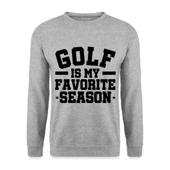 Golf Is My Favorite Season Golf Player Golfing Gol - Unisex Pullover - Weißgrau meliert - Vorne - Alina (178cm) & Michal (187cm)