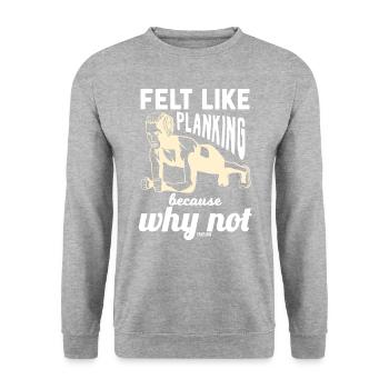 Summer Fitness Lose Weight Mrs. Mother - Unisex Sweatshirt - salt & pepper - Front - Alina (178cm) & Michal (187cm)