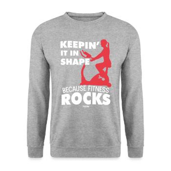 Sports Girls Woman Mother Lose Weight - Unisex Sweatshirt - salt & pepper - Front - Alina (178cm) & Michal (187cm)