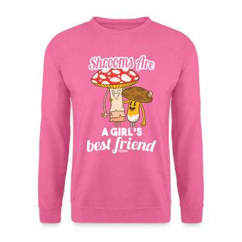 J’adore les champignons de la forêt - Sweat-shirt Unisexe - rose - Devant