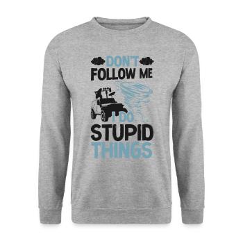 Storm Chaser Hurricane Meteorology - Unisex Pullover - Weißgrau meliert - Vorne - Alina (178cm) & Michal (187cm)
