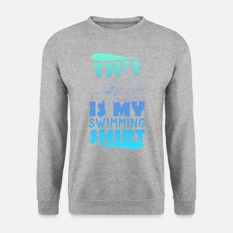 Schwimmen Bademeister Schwimmkurs Freibad Geschenk - Unisex Pullover - Weißgrau meliert