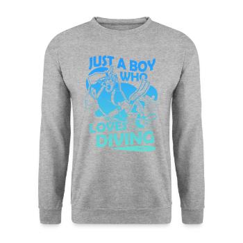 Diving Scuba Instructor Holiday Summer Gift - Unisex Sweatshirt - salt & pepper - Front - Alina (178cm) & Michal (187cm)