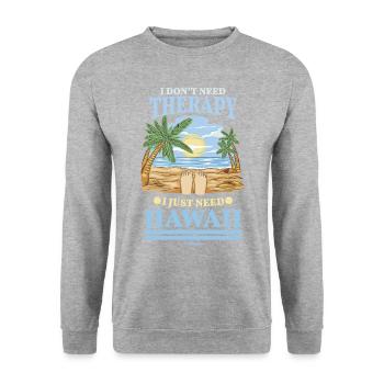 Hawaii Urlaub Aloha Sommer Hawaiian Geschenk - Unisex Pullover - Weißgrau meliert - Vorne - Alina (178cm) & Michal (187cm)