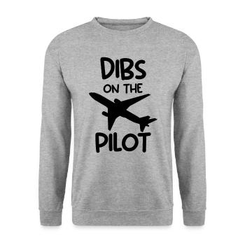 Airplane Pilot Flying Rights Girlfriend I Gift - Unisex Sweatshirt - salt & pepper - Front - Alina (178cm) & Michal (187cm)
