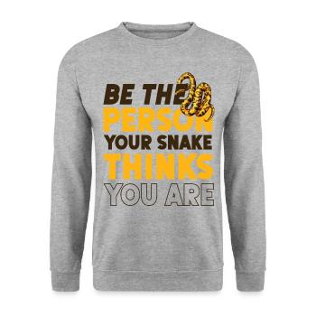 Snake Serpent Be The Person Your - Unisex Sweatshirt - salt & pepper - Front - Alina (178cm) & Michal (187cm)