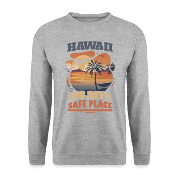 Hawaii Urlaub Aloha Sommer Hawaiian Geschenk - Unisex Pullover - Weißgrau meliert - Vorne - Alina (178cm) & Michal (187cm)