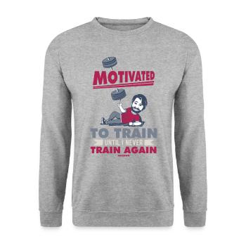 Motivation - Unisex Sweatshirt - salt & pepper - Front - Alina (178cm) & Michal (187cm)